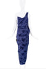 Vivienne Westwood Blue One Shoulder Corset Floral Print Dress Gown