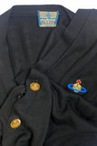 Vivienne Westwood Classic Black Knit Cardigan with Orb Emblem