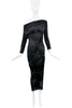 Vivienne Westwood Black Lurex Star Draped Dress Gown