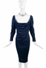 Vivienne Westwood Black Corset Draped Silk Jersey Low Cut Dress
