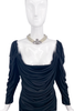 Vivienne Westwood Black Corset Draped Silk Jersey Low Cut Dress