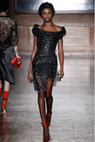 Vivienne Westwood Gray Elephant Skin Textured Devana Corset Dress