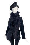 Vivienne Westwood Black Velvet Faux Fur 1990's Gold Label Jacket  SOLD