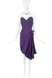 Vivienne Westwood Purple Silk Corset Dress with matching Cape