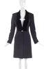 Vivienne Westwood Gray Wool Equestrian Coat with Black Velvet Inlay - BOUTIQUE PURCHASE PRICE
