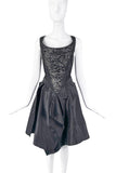 Vivienne Westwood Black Silver Lace Inlay Corset Cocktail Dress