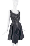 Vivienne Westwood Black Silver Lace Inlay Corset Cocktail Dress