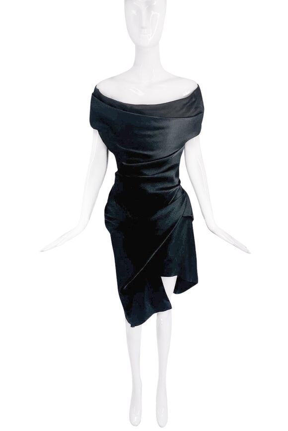 Vivienne Westwood Black Corset Off Shoulder Cocktail Dress SOLD