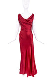 Vivienne Westwood Red Silk Bias Cut Gown