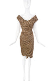 Vivienne Westwood Leopard Brown Corset Cocktail Dress