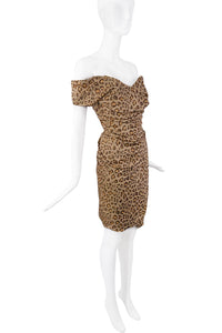Vivienne Westwood Leopard Brown Corset Cocktail Dress
