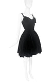 Vivienne Westwood Black Velvet Bow Corset Peplum Bustle Dress Red Label Fall 1999 Runway