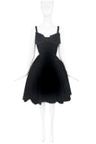 Vivienne Westwood Black Velvet Bow Corset Peplum Bustle Dress Red Label Fall 1999 Runway