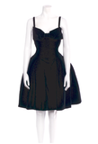 Vivienne Westwood Black Velvet Bow Corset Peplum Bustle Dress Red Label Fall 1999 Runway
