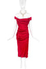 Vivienne Westwood Red Off Shoulder or Halterneck Corset Dress Gown