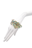 Louis Vuitton Gold Crystal Multi Colored Feather Bracelet