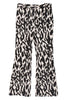 Céline Black and Ivory Abstract Animal Print Wide Leg Trouser
