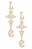 Vivienne Westwood Gold Crystal Love Earrings