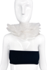 Vintage White Chiffon Ruffle Collar