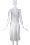 Vintage White Negligee Slip Dress with Lace Bust Detail