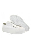 White Canvas Platform Converse