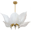 Spectacular six leaf handblown Murano glass chandelier designed by Franco Luce 1970's