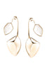 Xenia Bous Gold Clear Plexi Lucite Metallic Stone 43 Earrings - BOUTIQUE PURCHASE PRICE
