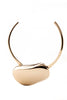 Xenia Bous Gold Metallic Big Stone Choker Necklace - BOUTIQUE PURCHASE PRICE