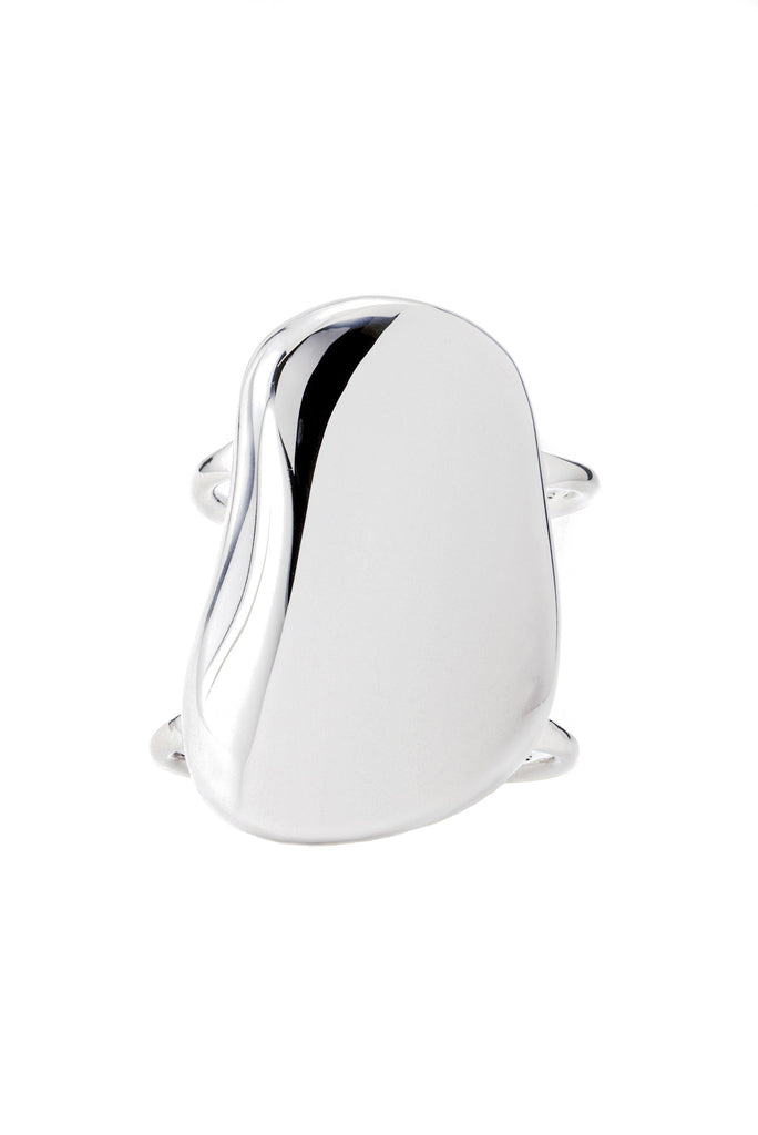 Xenia Bous Silver Metallic Large Big Stone Choker Bracelet - BOUTIQUE PURCHASE PRICE