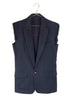 Xavier Delcour Black Sleeveless Blazer with Deconstructed Edges