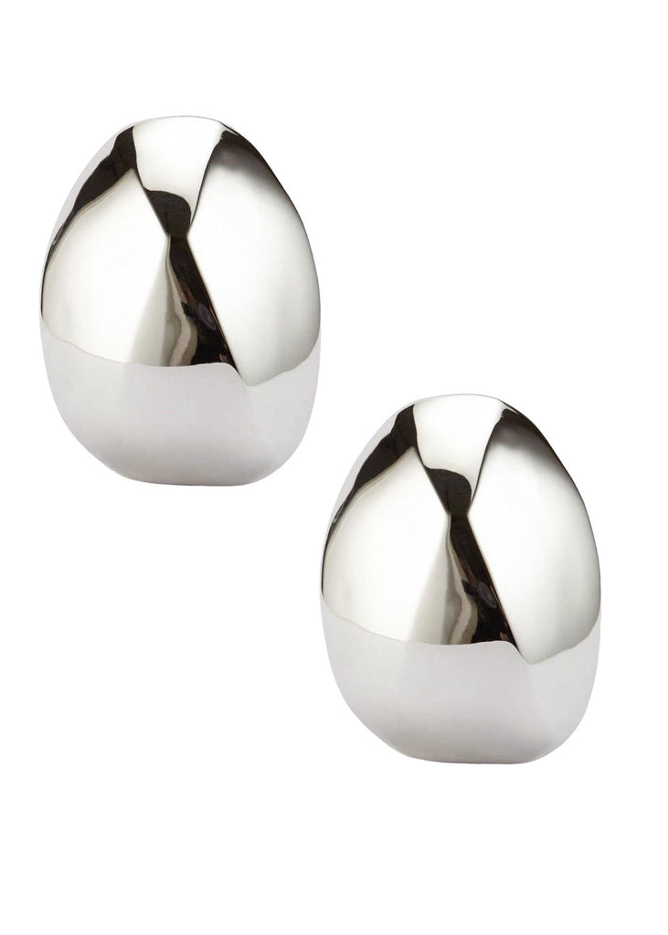 Xenia Bous Silver Gunmetal Big Stone Earrings