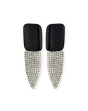 Saint Laurent Paris "Le Smoking" Runway Crystal Earrings FW2018
