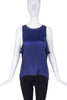 Yves Saint Laurent Navy Blue Satin Racer Tank Top FW2002