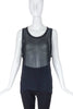Yves Saint Laurent by Tom Ford Black Chiffon Tank Top FW2002