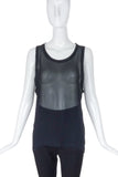 Yves Saint Laurent by Tom Ford Black Chiffon Tank Top FW2002