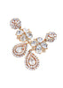Yves Saint Laurent Gold Diamond Crystal Clover Chandelier Earrings