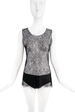 Yves Saint Laurent Double Layer Chantilly Lace Tank Top - BOUTIQUE PURCHASE PRICE