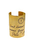 Yves Saint Laurent Gold Y-Mail Postcard Cuff Bracelet