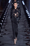 Saint Laurent Black Glitter Lurex Jogger Pants Runway Spring 2020