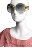 Yves Saint Laurent Yellow Amber Clear Oversized 1970's Sunglasses