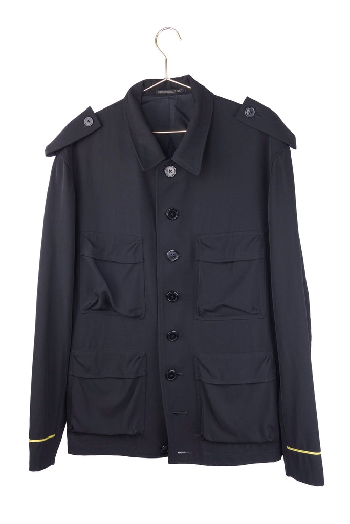 Yohji Yamamoto Military Jacket with Gold Piping Details