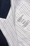 Yohji Yamamoto Black Double Layer Blazer with Pinstripe Lapel