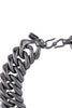 Yves Saint Laurent Gunmetal Silver Chain Link Necklace