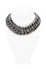 Yves Saint Laurent Gunmetal Silver Chain Link Necklace