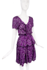 Yves Saint Laurent Purple Floral Chiffon Skirt and Top Set SS2007