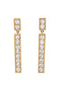 Yves Saint Laurent Gold Bar Crystal Earrings