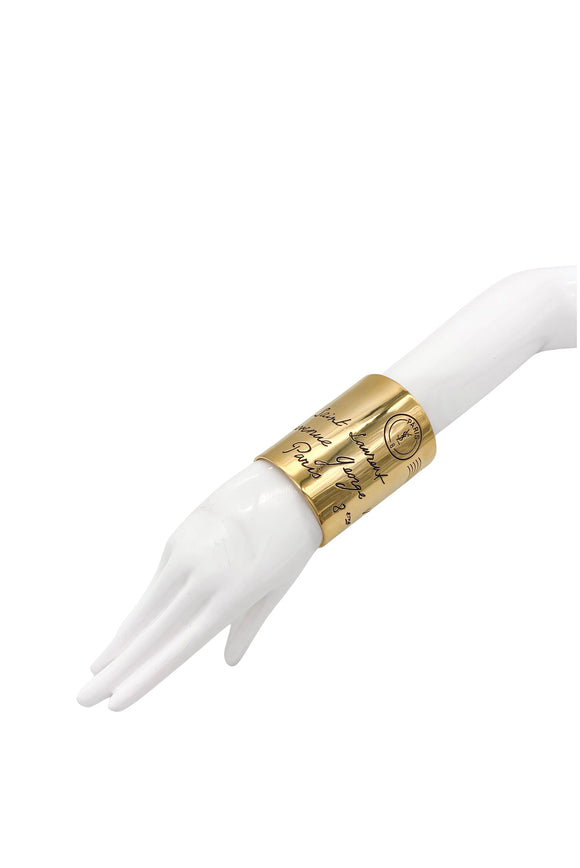 Yves Saint Laurent Gold Y-Mail Postcard Cuff Bracelet