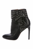 Alaia Black Grommet Fold Over Boots Shoe