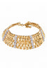 Alessandra Rich Gold Pyramid Stud Crystal Choker Necklace