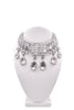 Area Silver Crystal Teardrop Choker Necklace